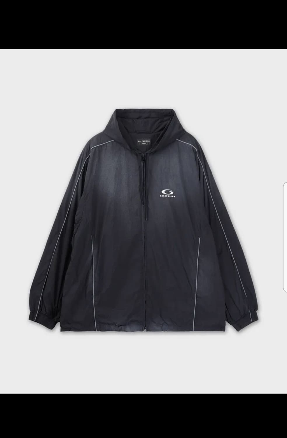 발렌시아가 루프 스포츠 아이콘 트랙 자켓 페이디드 블랙 상품이미지10