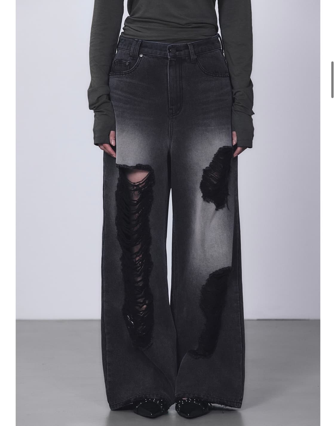 트리밍버드 Scratch Damage Denim Pants  상품이미지1