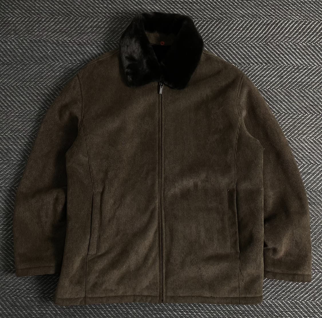 Nottinghill 브라운 코듀로이 퍼 자켓o 4133 상품이미지1