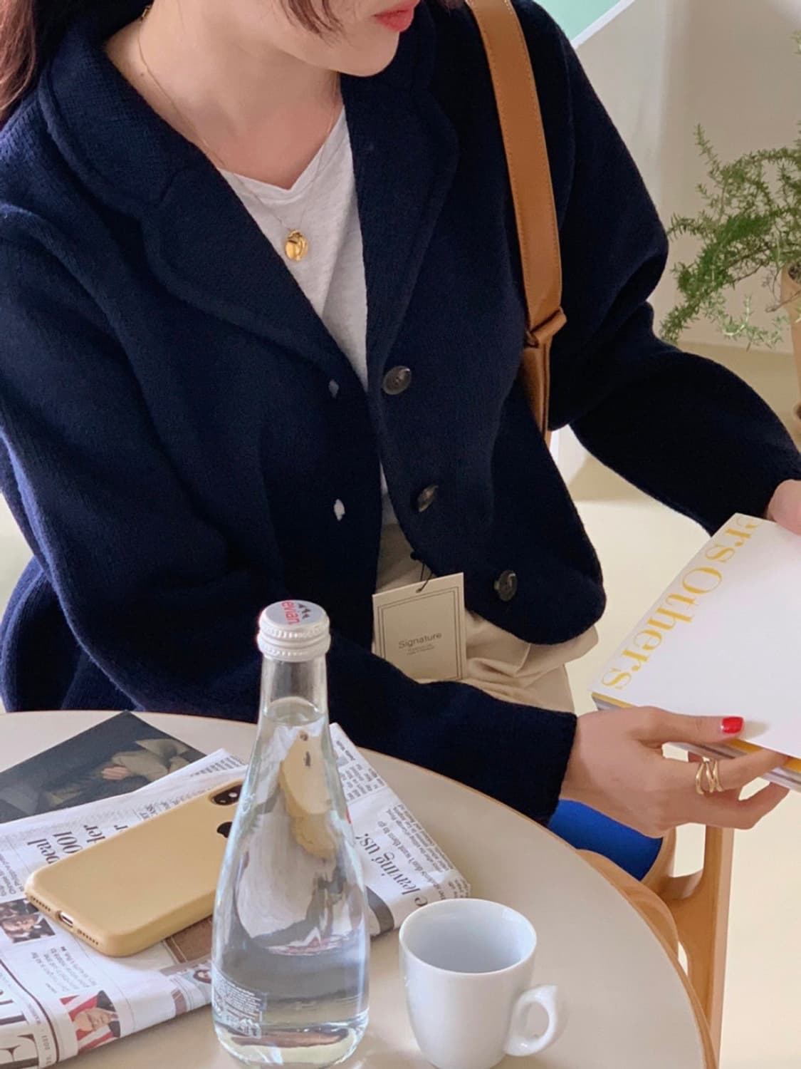 어베인 시그니처텍 캐시미어 울 니트자켓 (옷장정리) 상품이미지5