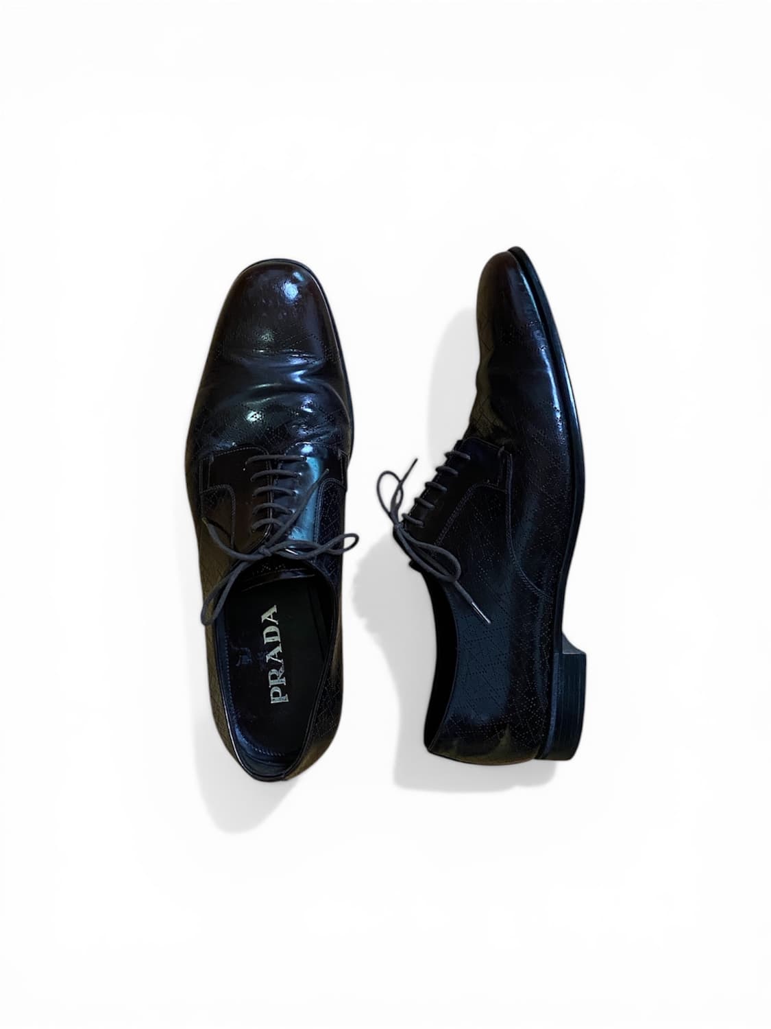 Prada Round Toe Perforated Derby 상품이미지3