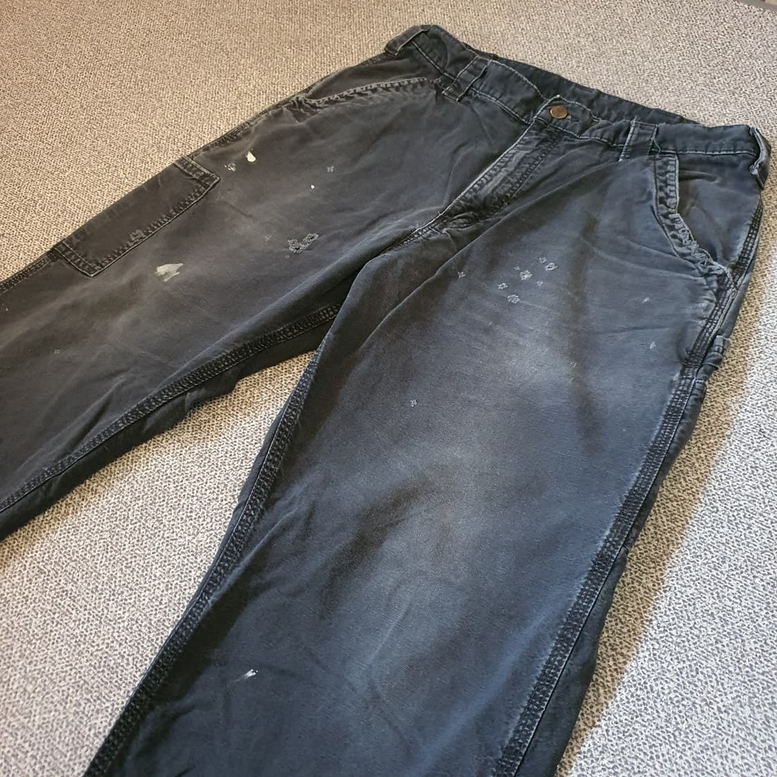 칼하트 B151 BLK 캔버스 던가리 팬츠 no.93 상품이미지2