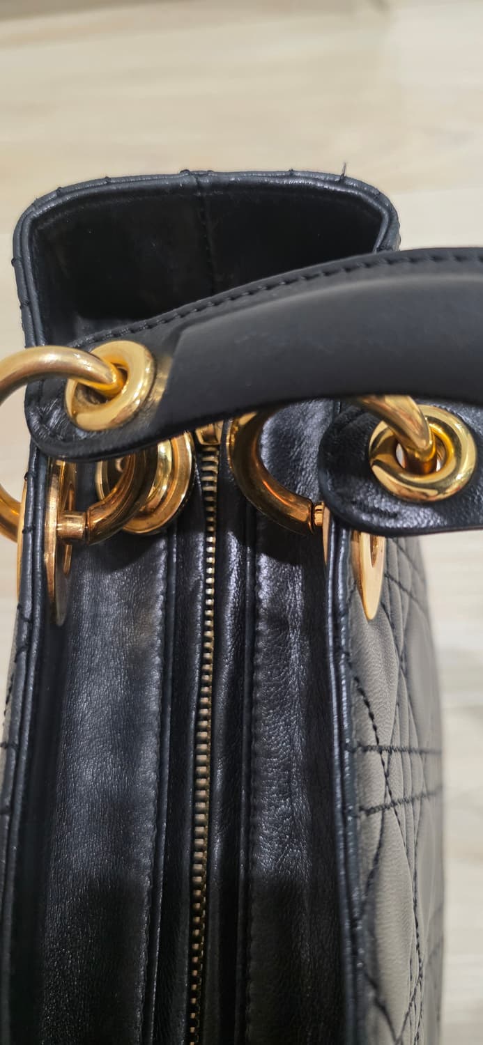 디올 블랙 램스킨 레이디백 상품이미지7