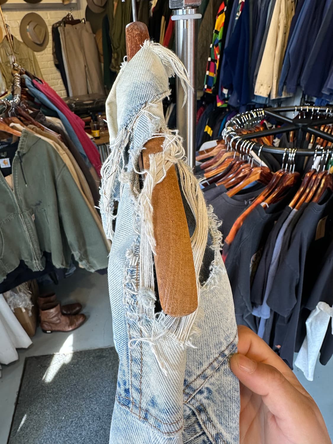 90s 리바이스 디트로이트 데미지 데님 트러커 자켓 made in usa 상품이미지5