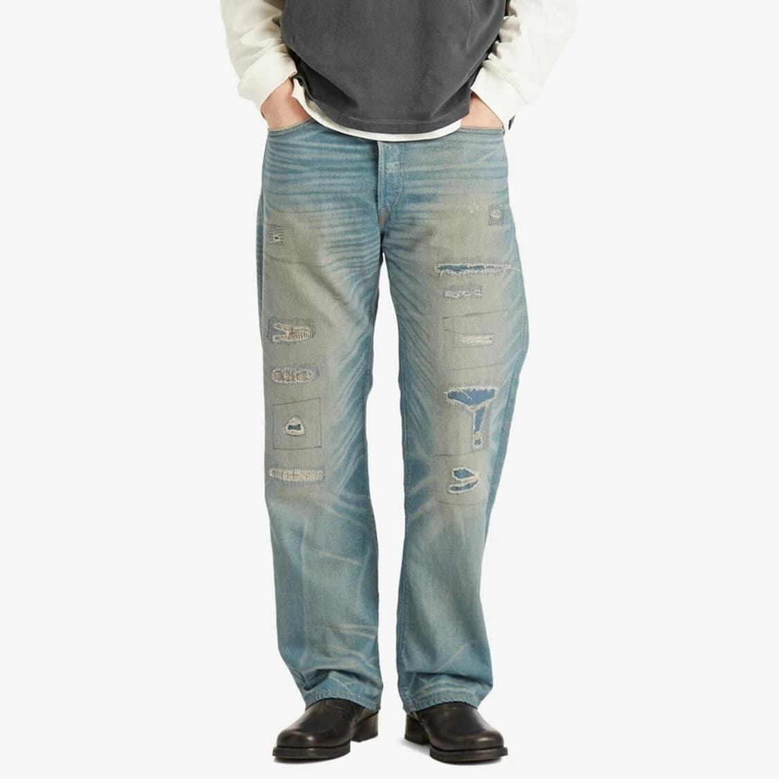 RRl 5포켓 릴렉스 진 34×32 상품이미지9