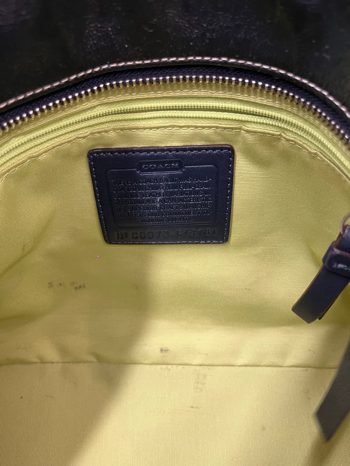 Coach Black Enamel Square Bag 상품이미지8