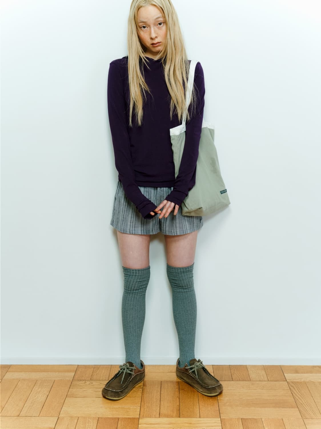 [새상품] 038 SLIM HOODIE LONG SLEEVES PURPL 상품이미지2