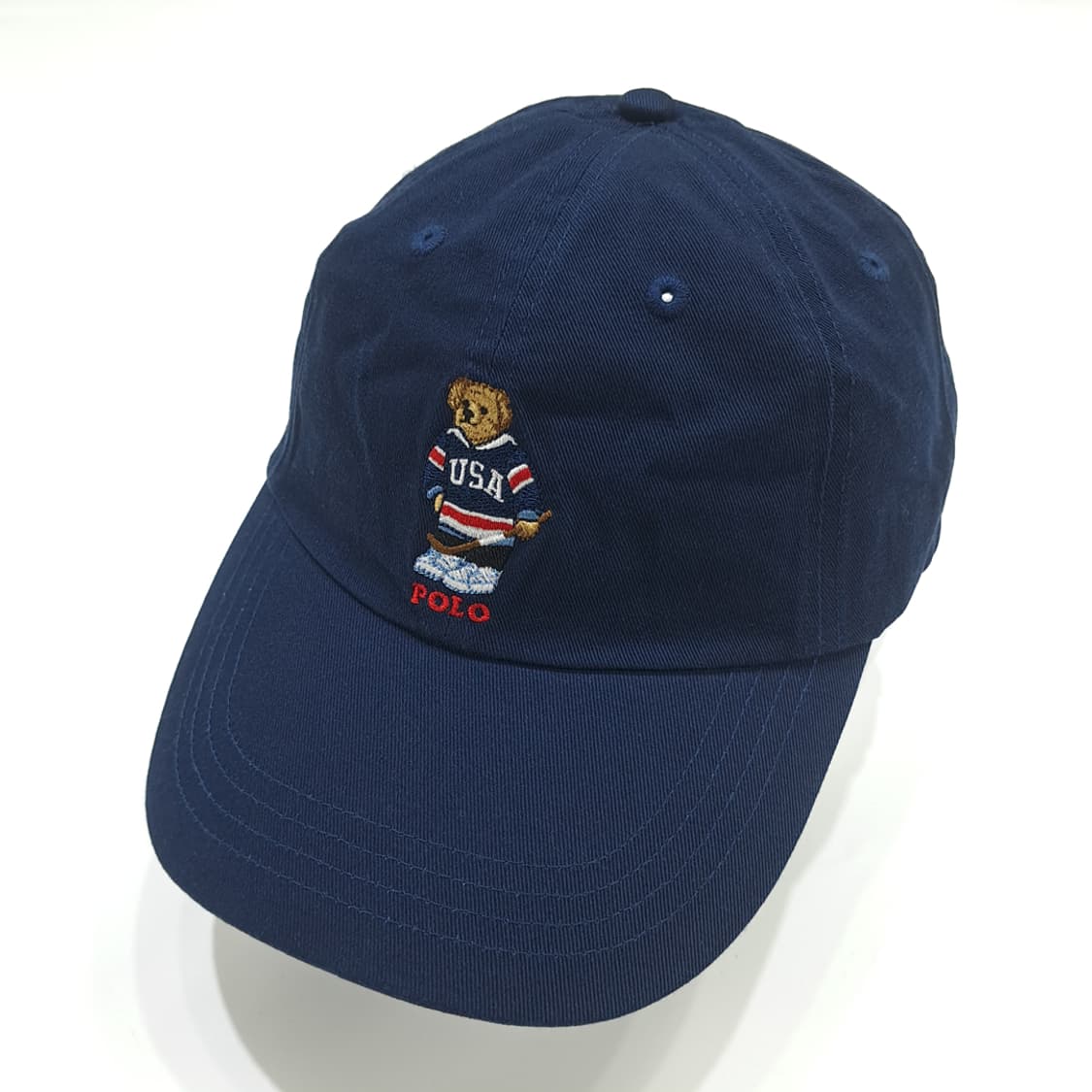 Co664 폴로 랄프로렌 네이비 폴로베어 자수 볼캡 모자 상품이미지2
