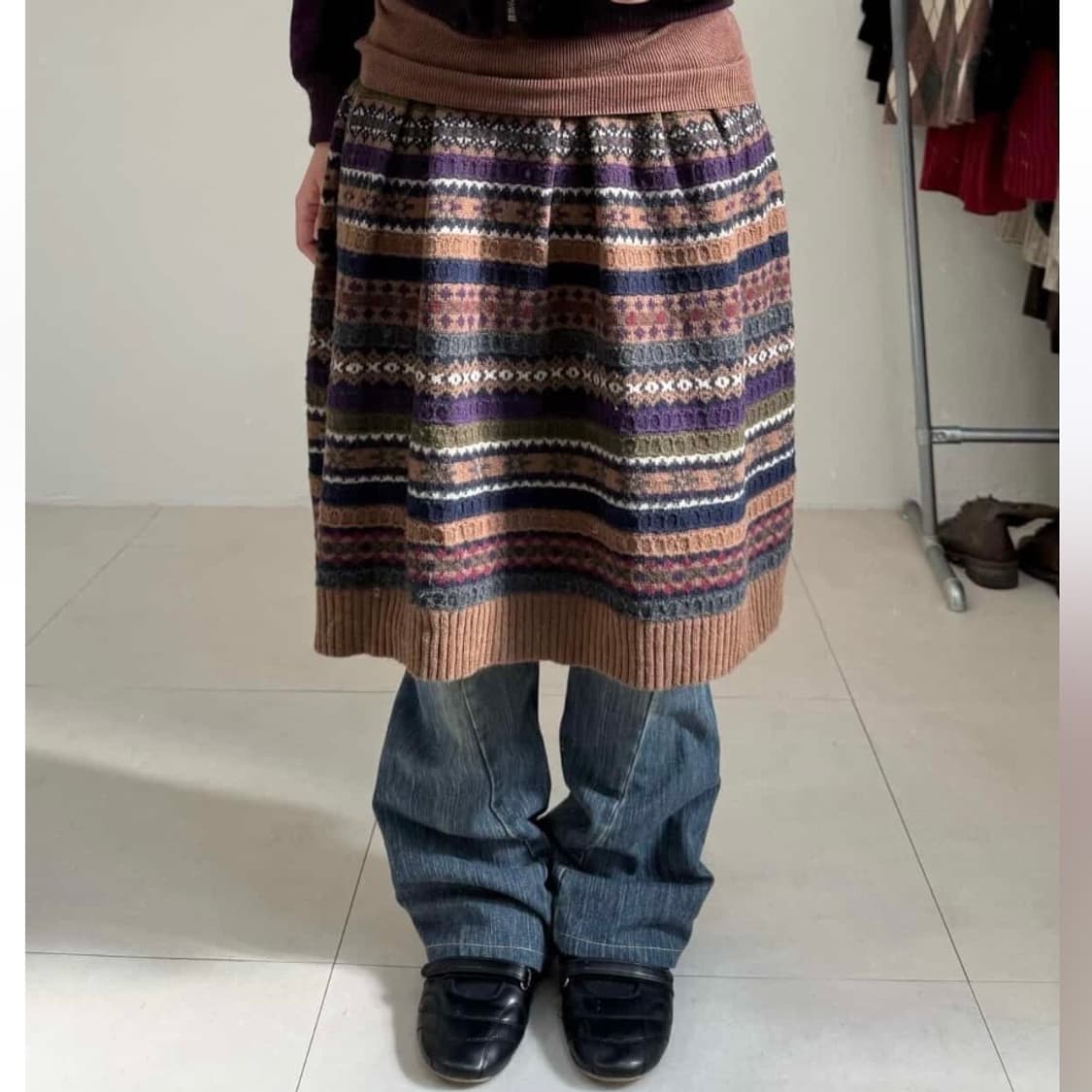 빈티지 레이어드 스커트 상품이미지1