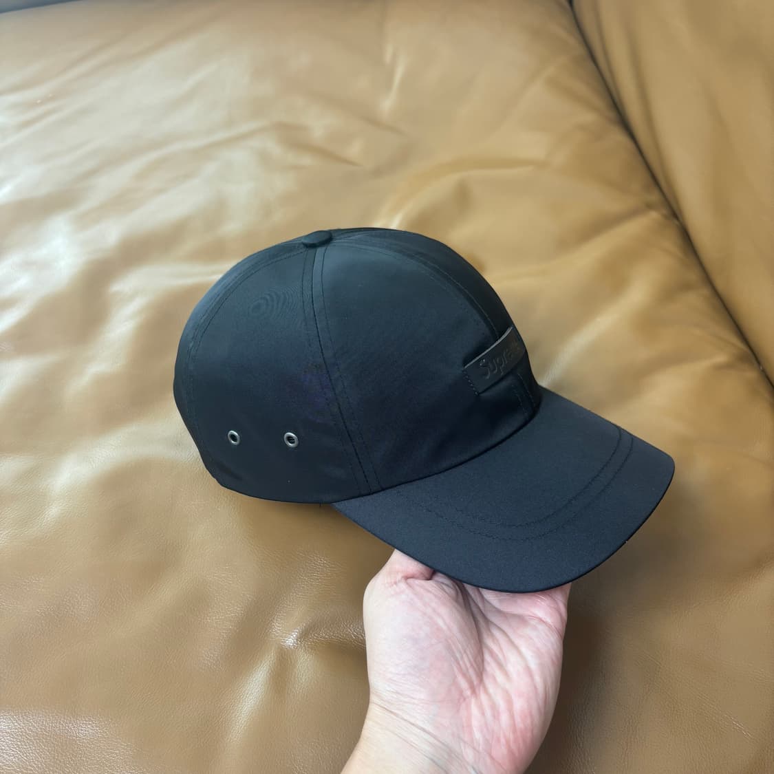 Supreme 슈프림 블랙 6패널 볼캡 모자 (Black) 상품이미지3
