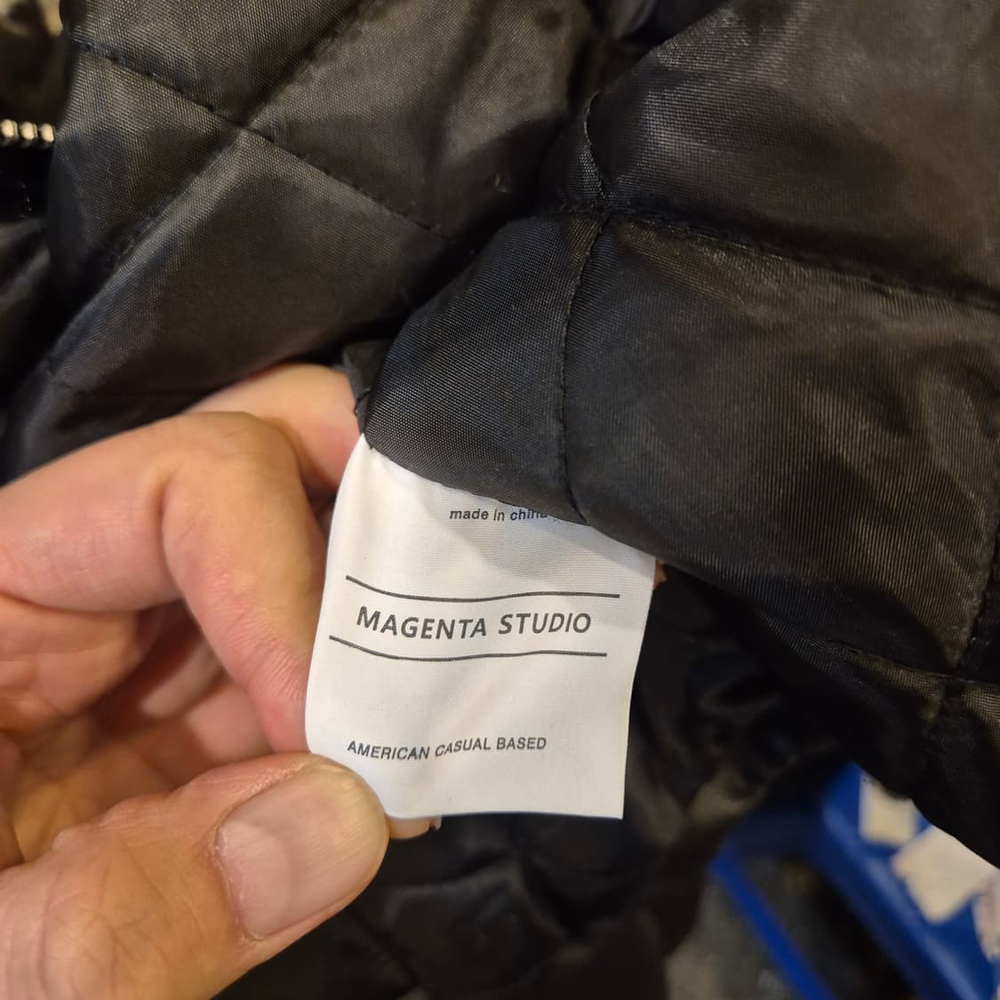 FREE(착샷잇음) 블랙 버핑레더 누빔자켓 상품이미지6