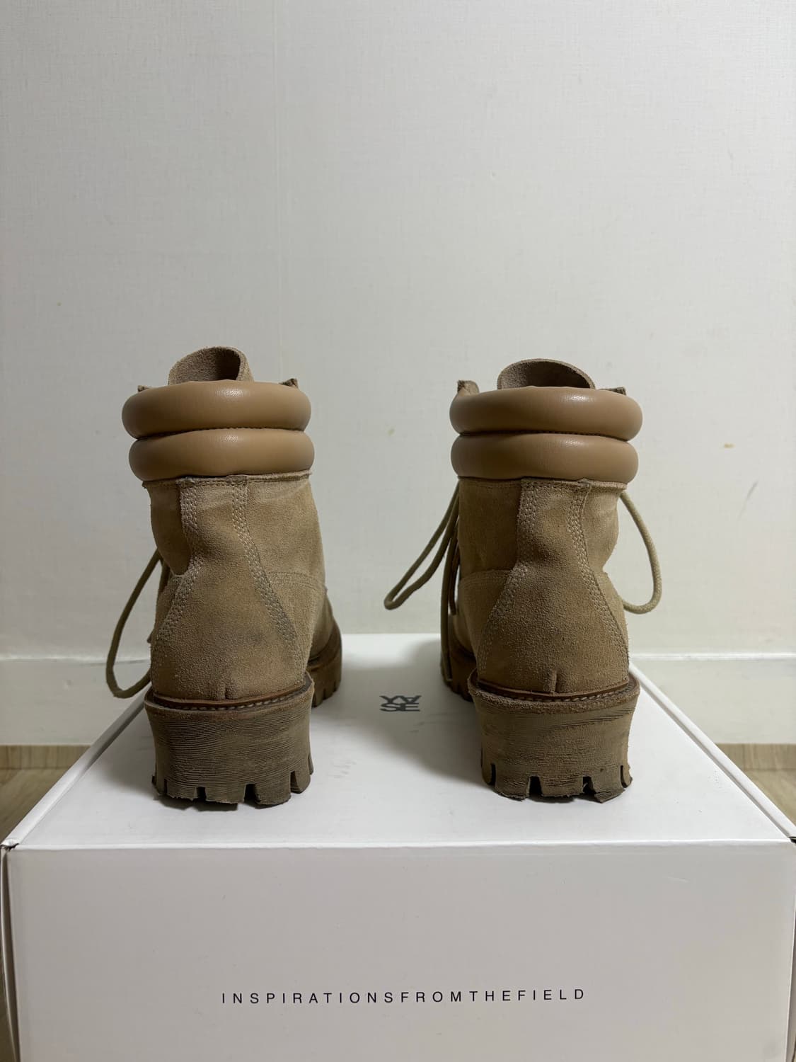 야세 YASE  6.5cm 1990 코만도솔 스웨이드 부츠 샌드 250 상품이미지9