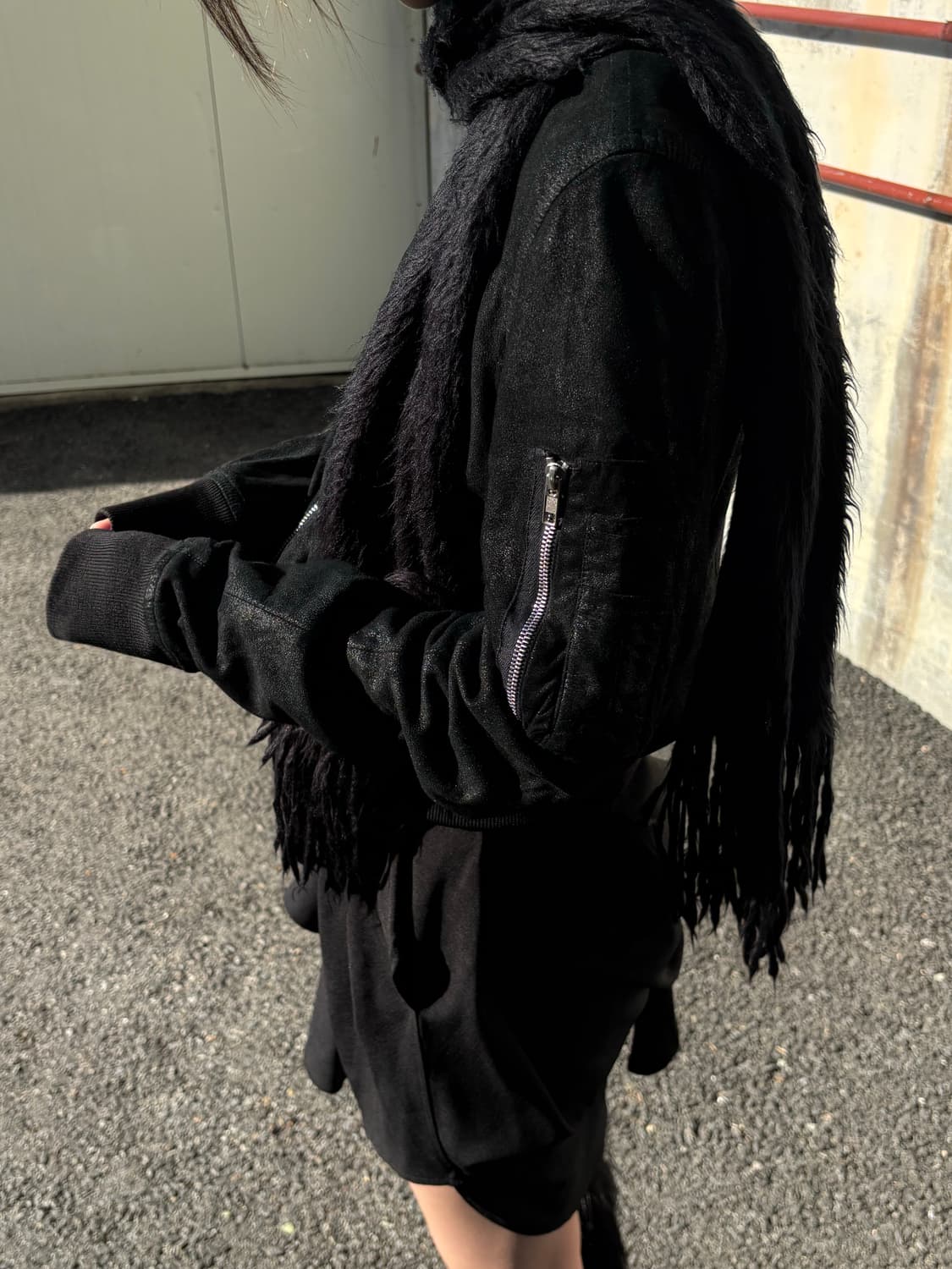 릭오웬스 램스킨 스웨이드 블루종 상품이미지5