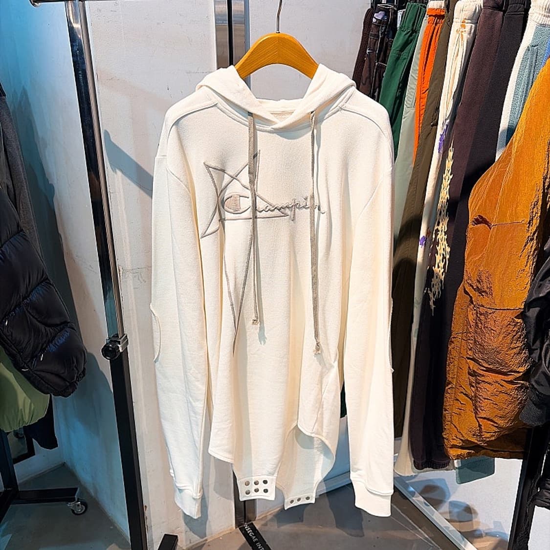 (정품/새상품) 릭 오웬스 X 챔피온 여성 자수 로고 후드 상품이미지1