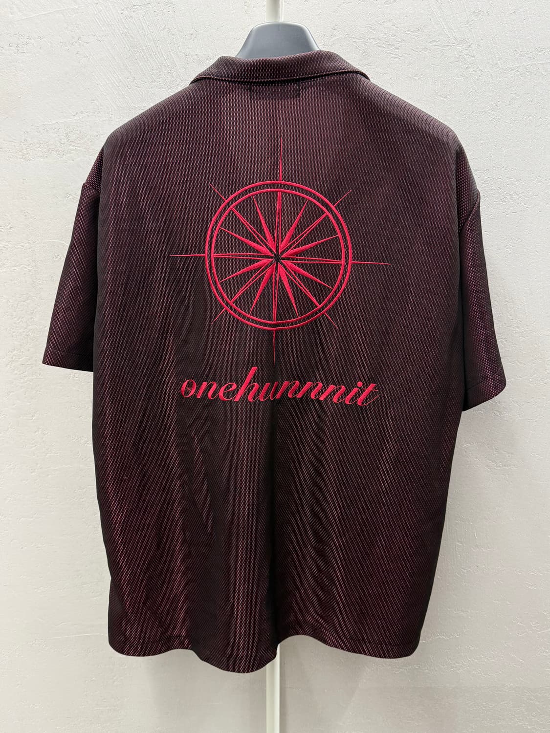 ONEHUNNNIT 반팔 셔츠 L 버건디 상품이미지5