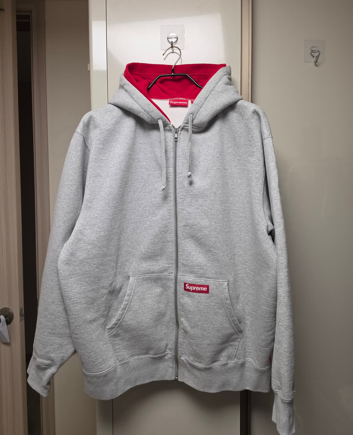 슈프림 페이스 마스크 후드집업 그레이 상품이미지1