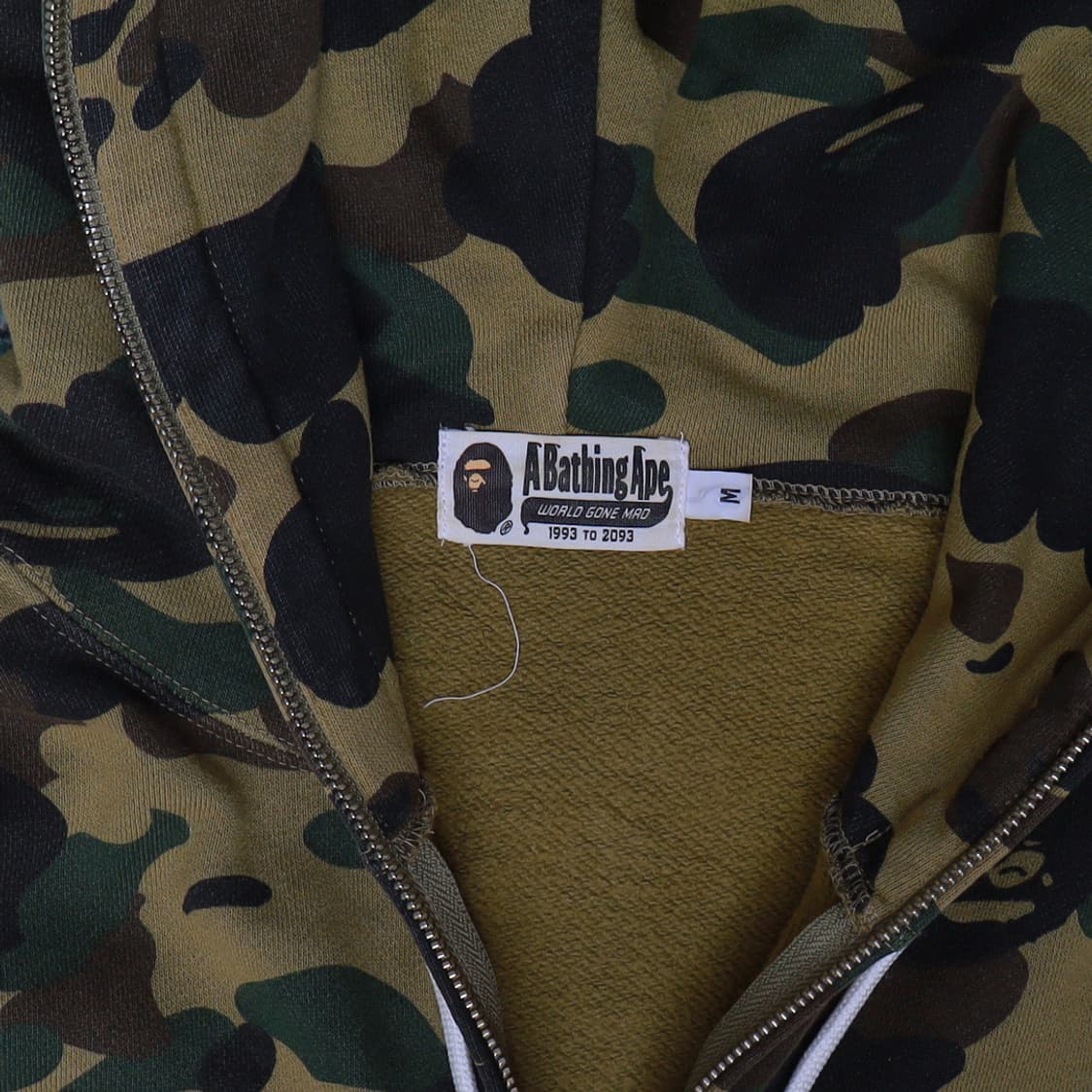 Bape 베이프 1st 카모 녹계 풀 집업 후드 티셔츠 M 상품이미지2