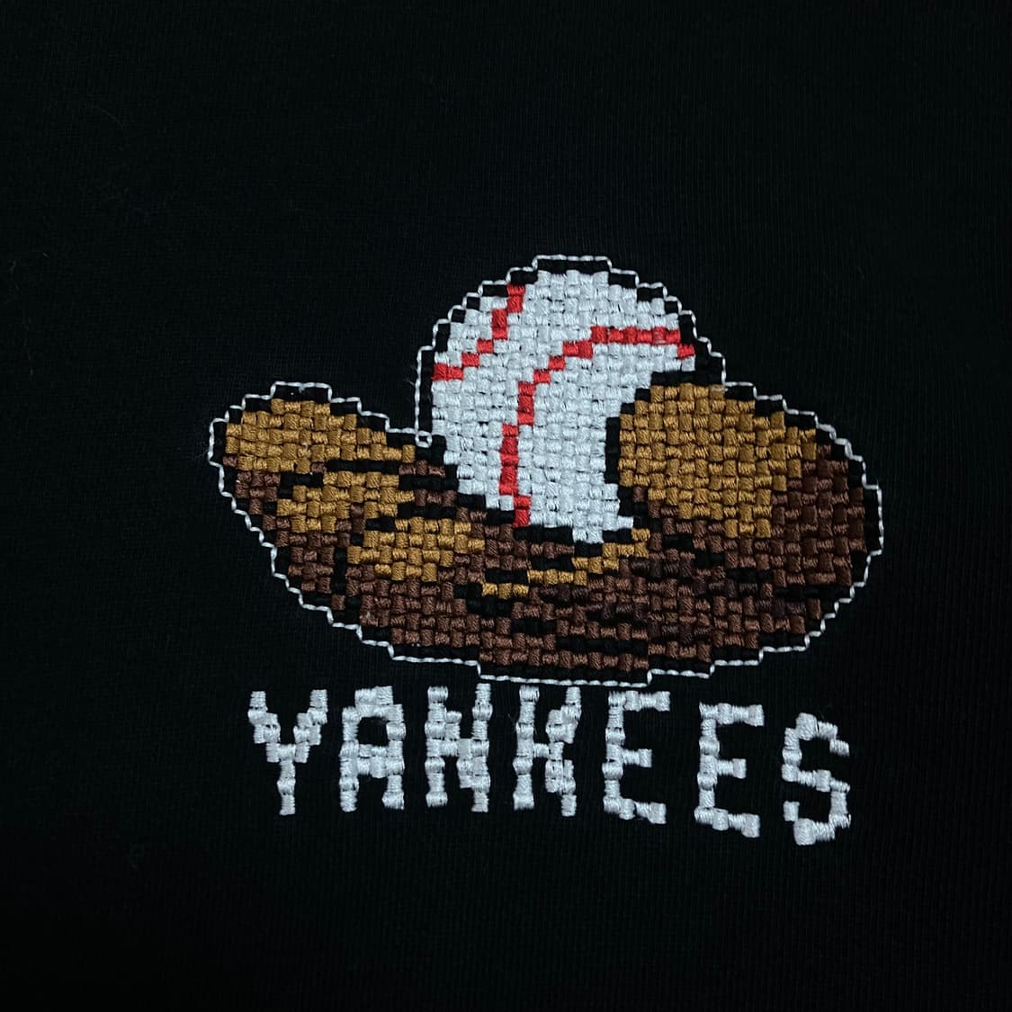 MLB 뉴욕양키스 빅로고 블랙 맨투맨 상품이미지3