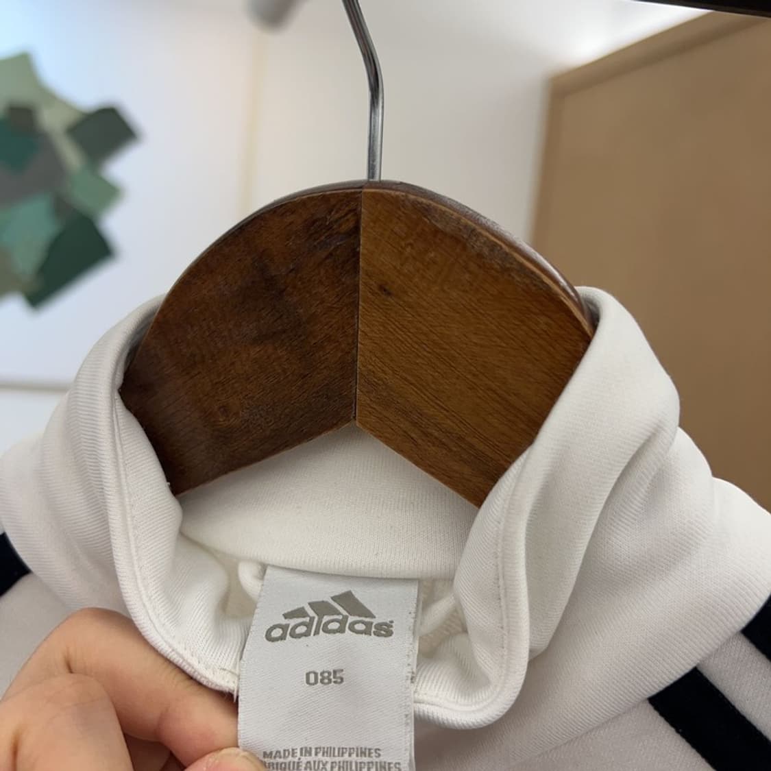 아디다스 검흰 삼선 트랙탑 집업 져지 85 C04895  상품이미지3
