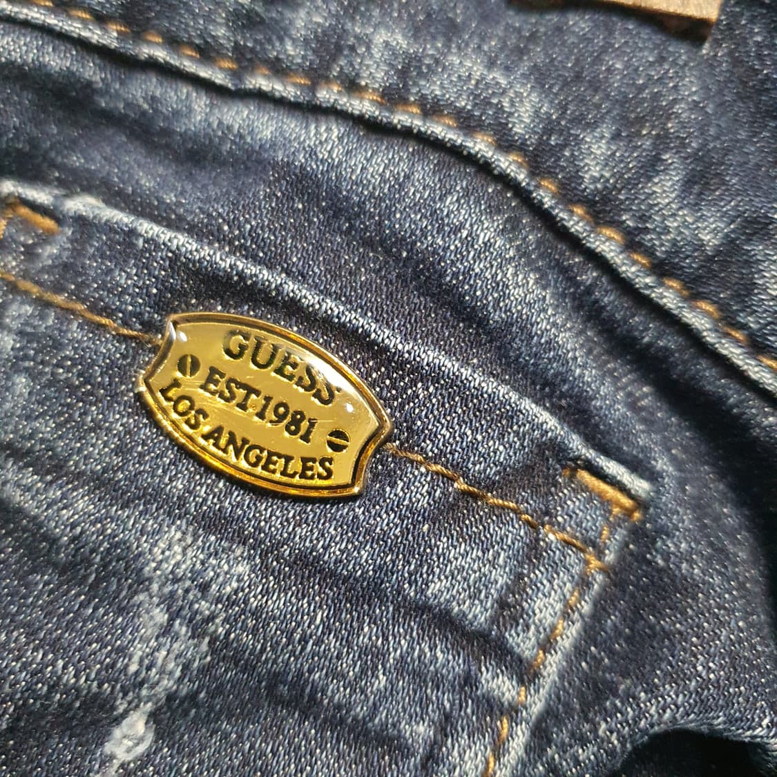 게스 데님 청바지 데미지 워싱진  상품이미지4