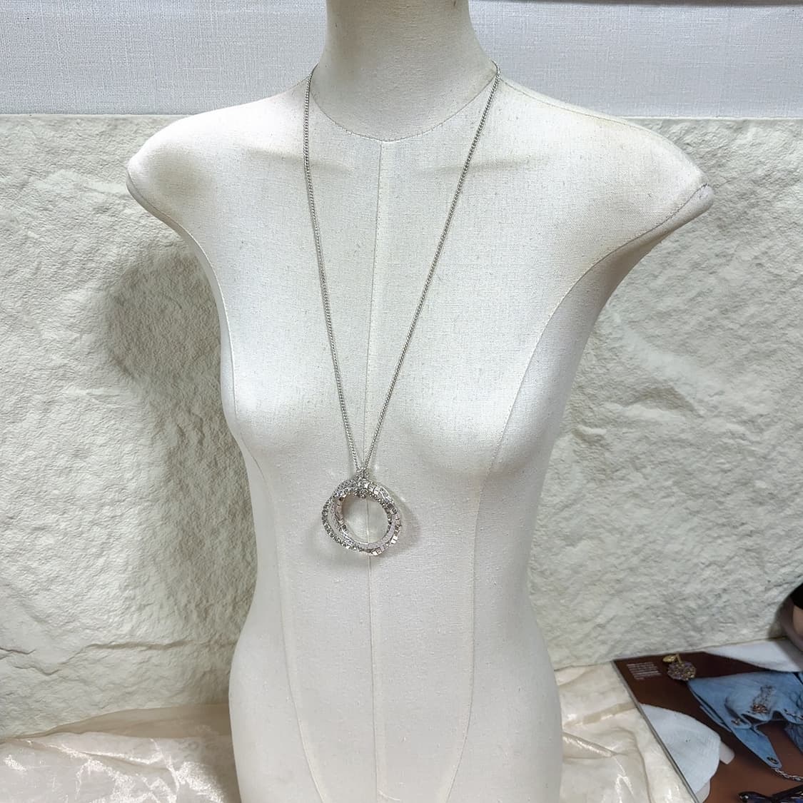 빈티지 메탈링 오리엔탈 쿠바체인 목걸이 상품이미지1