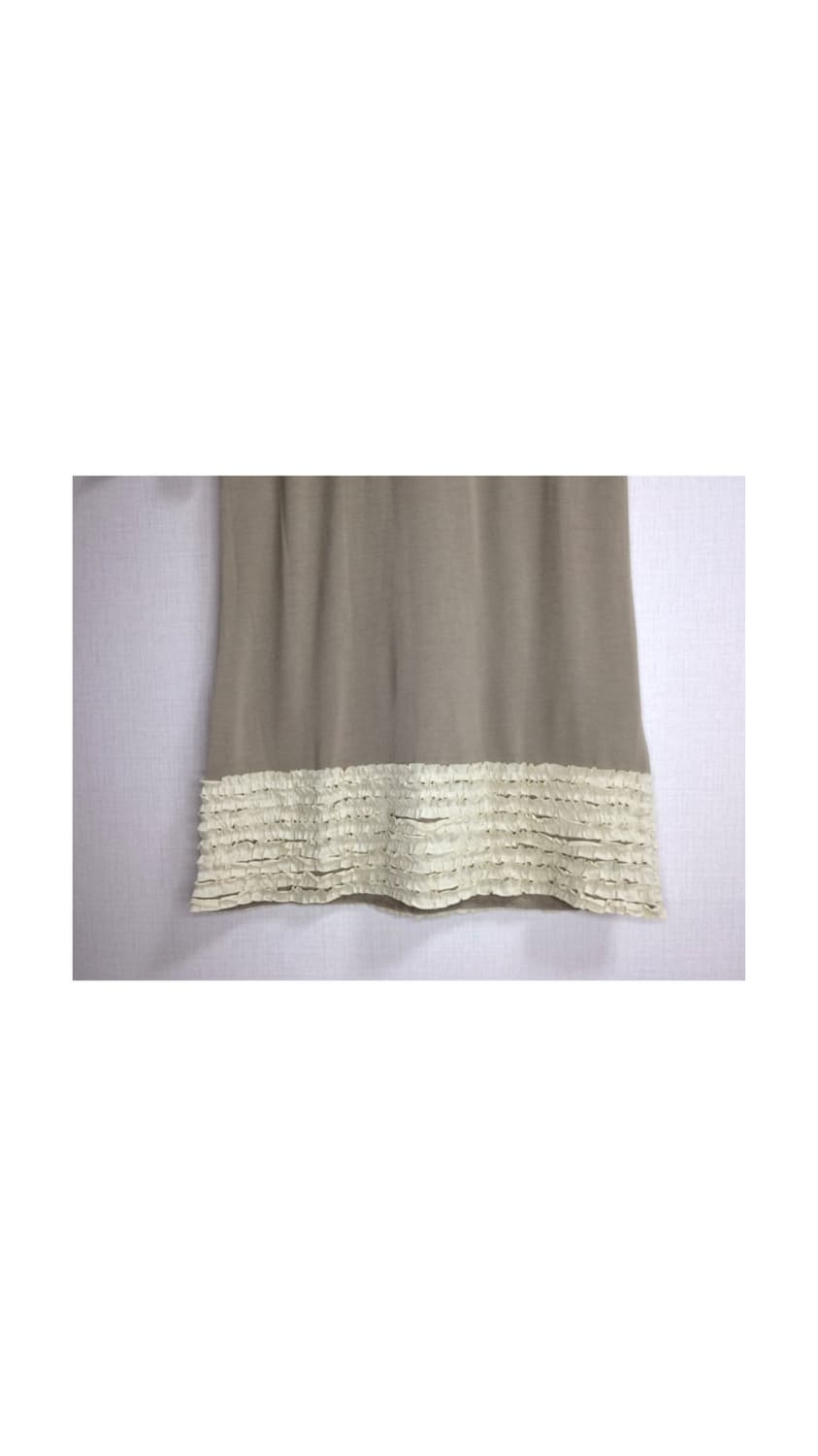 빈티지 카키브라운 겹프릴 레이어드 원피스 상품이미지3