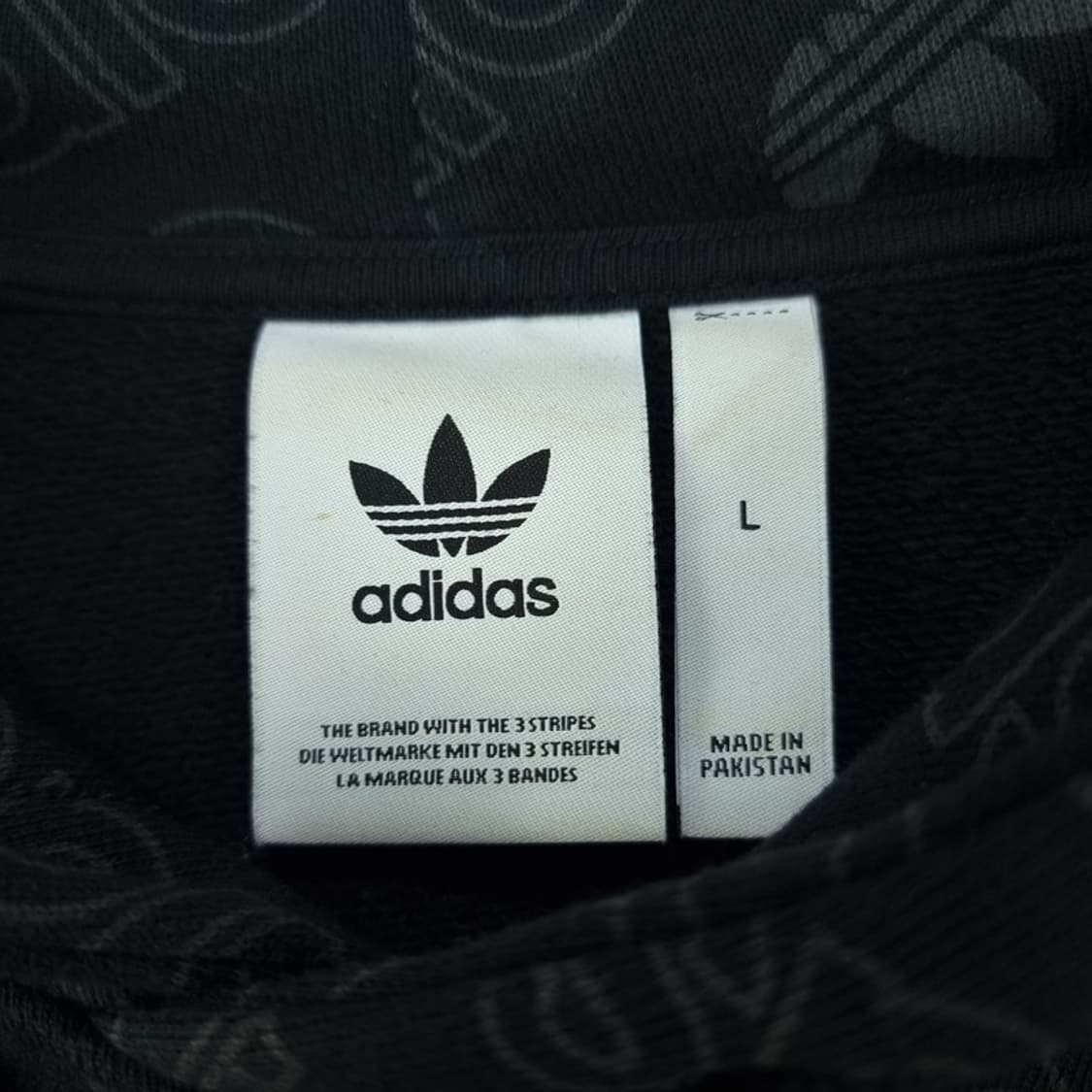 [아디다스] 멀티 패턴 삼선 후드티 블랙 M19371 상품이미지7