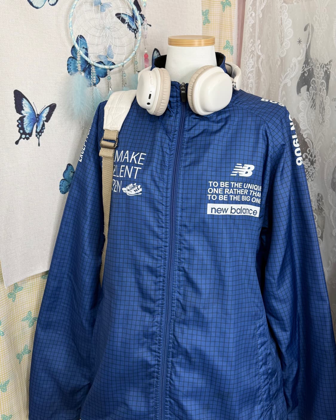 뉴발란스 코발트 블루 웜업 바람막이 자켓 상품이미지5