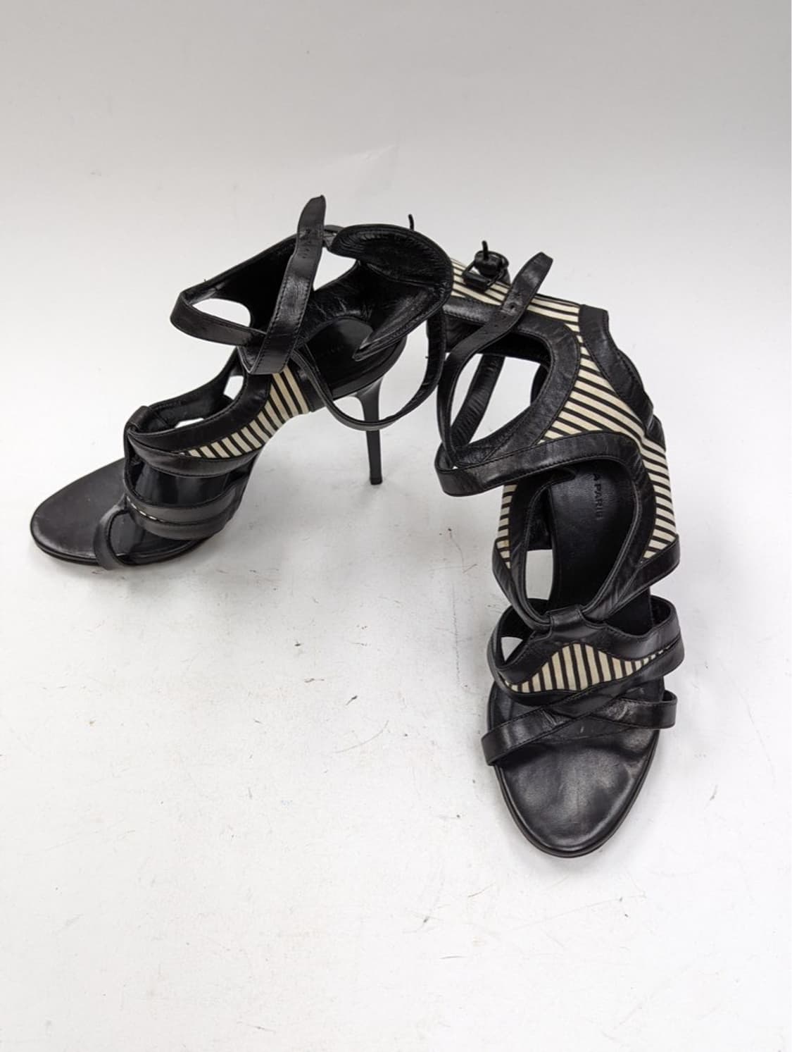 발렌시아가 스트라이프 샌들 힐 구두 상품이미지2