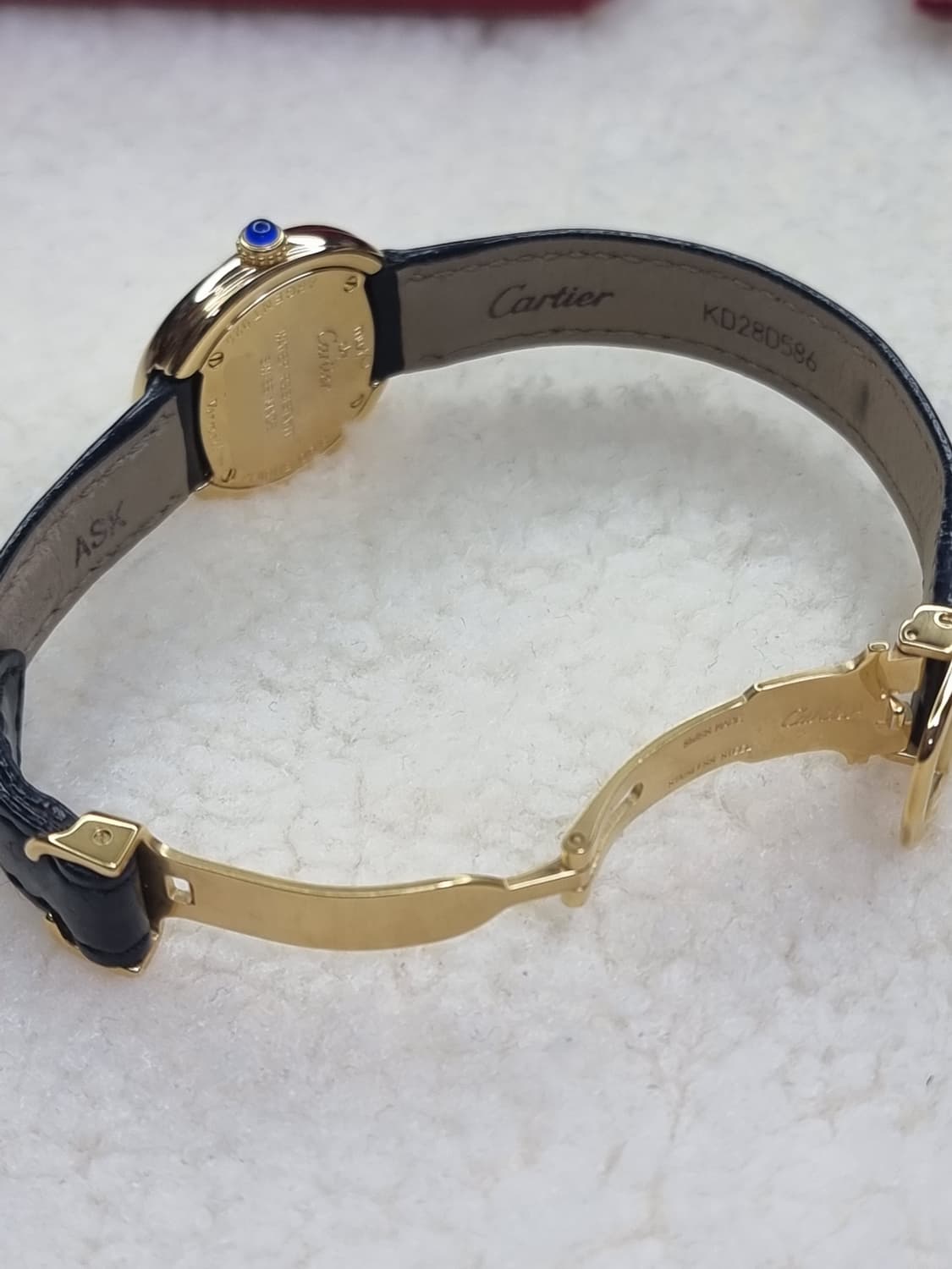 까르띠에 머스트 트리니티 선레이 실버다이얼 디버클 여성시계 99년 상품이미지5