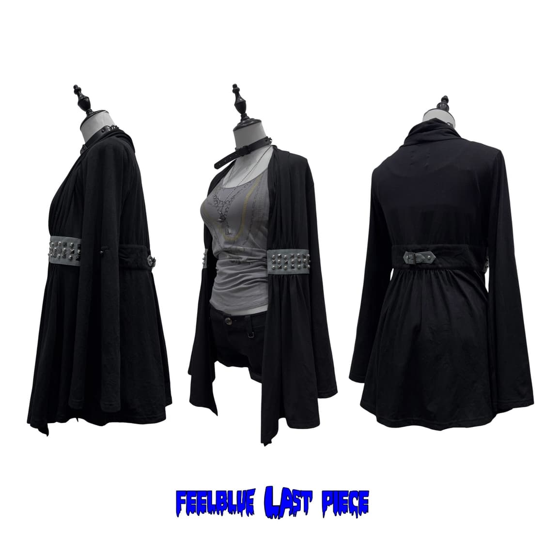 Studded Sleeve Flare Cardigan Jacket 상품이미지6