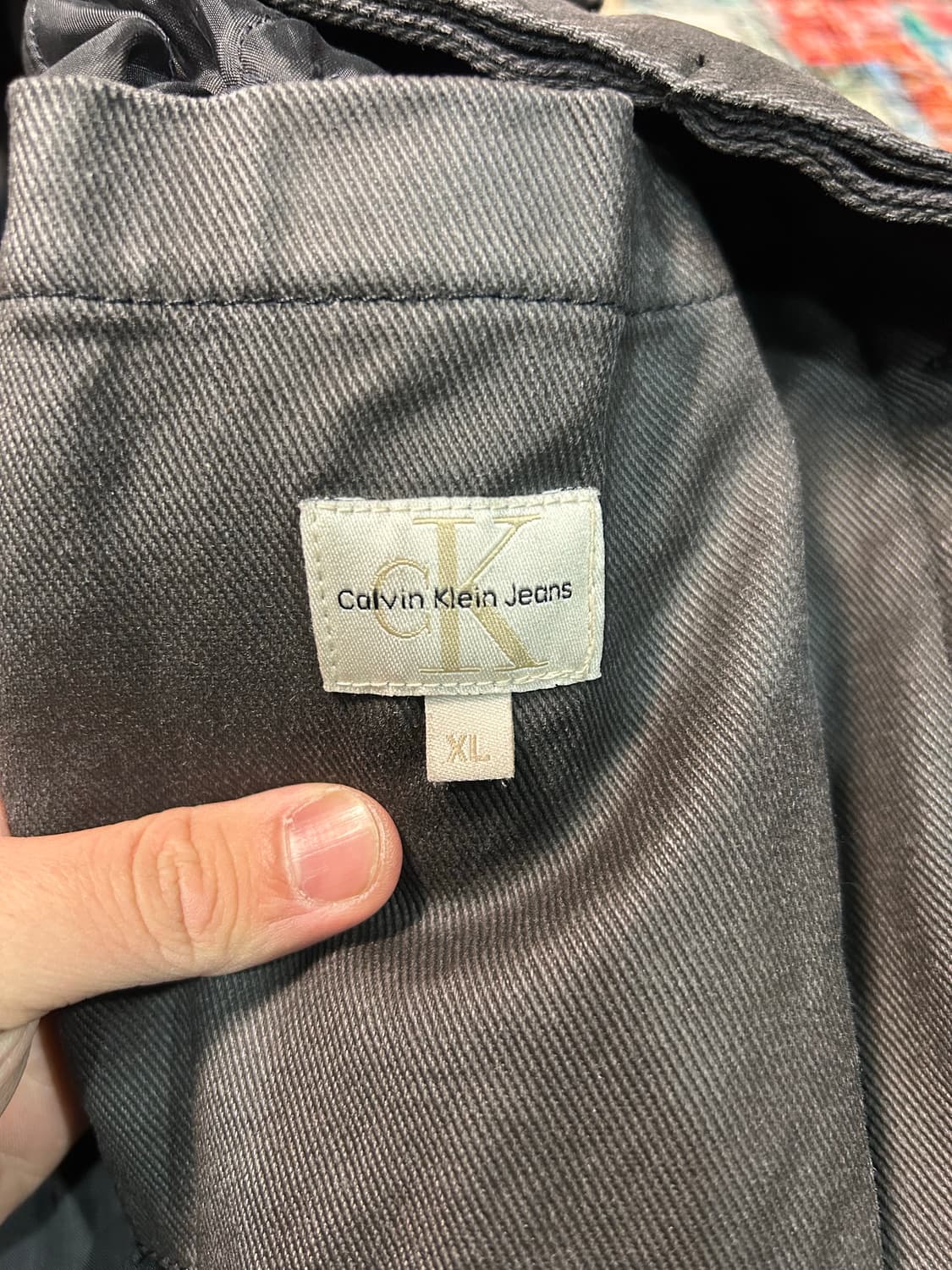 [XL] 90s 캘빈 클라인 왁스 벨티드 카코트 상품이미지5