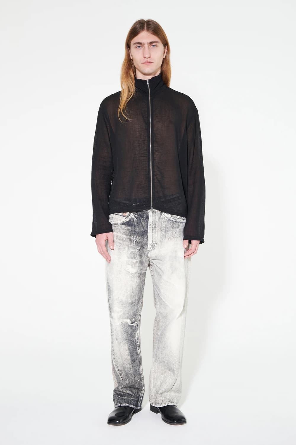 아워레가시 슈렁큰 풀집 폴로 블랙 레이온 플레이트 54사이즈 상품이미지4