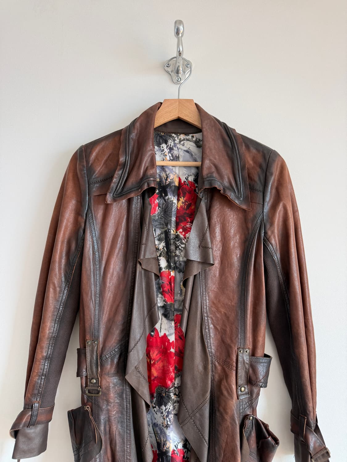 Pre owned 램스킨 레더 코트 상품이미지2