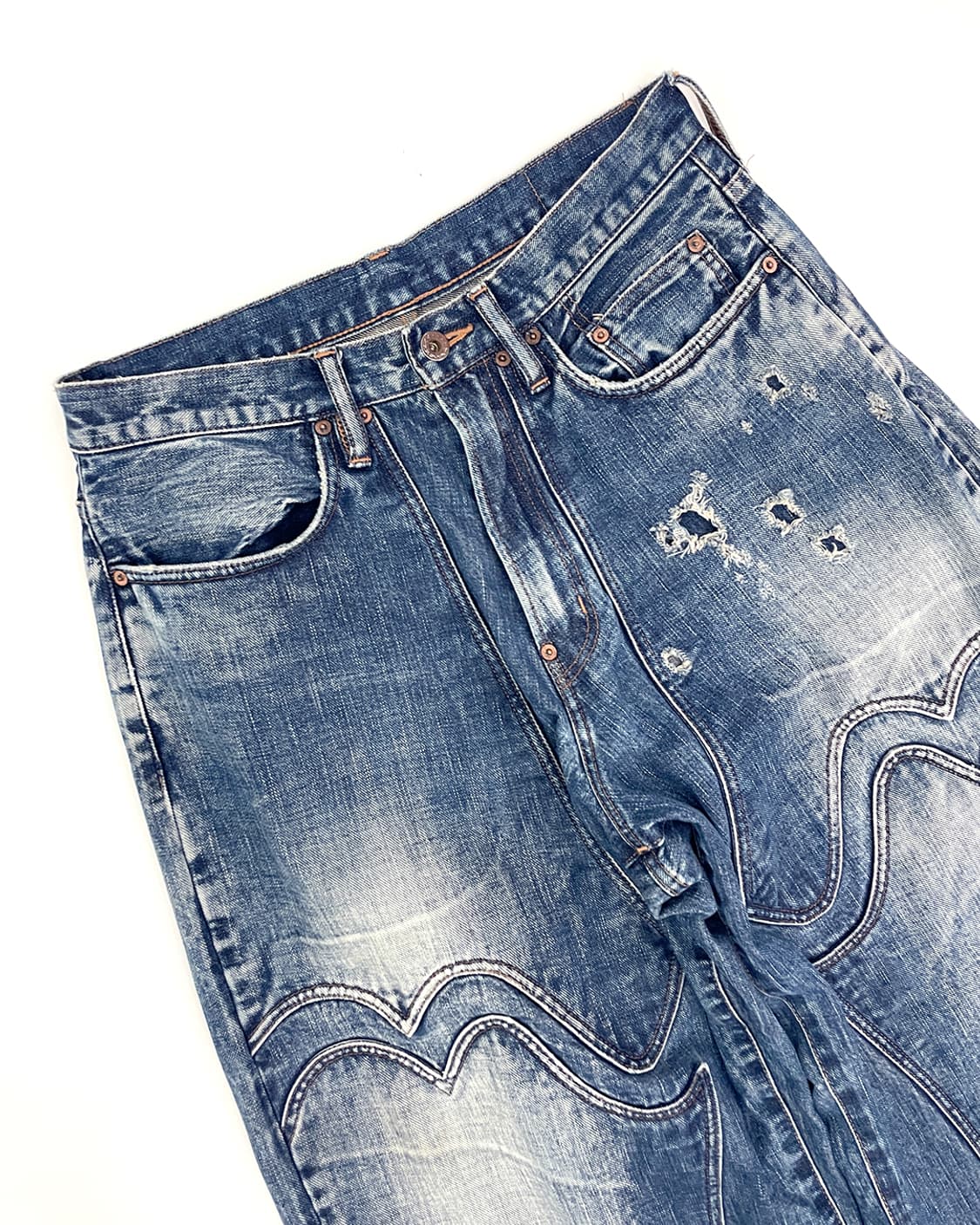 24SS 슈가힐 페이디드 모던 웨스턴 데님 와이드 트라우저 / 32 상품이미지2