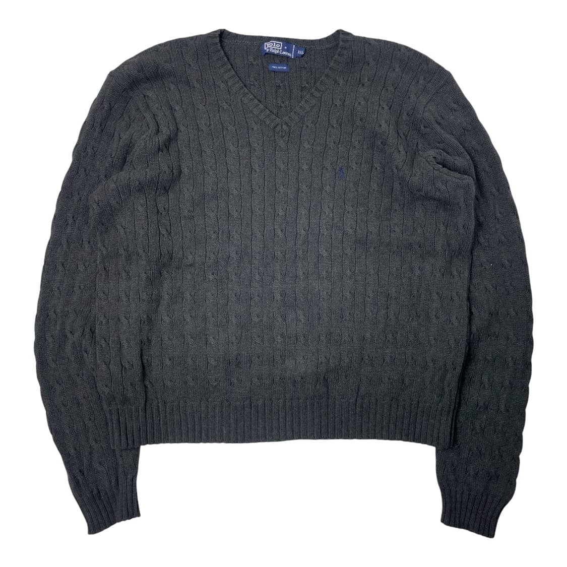 폴로 랄프로렌 브이넥 꽈배기 니트 XXL 상품이미지1