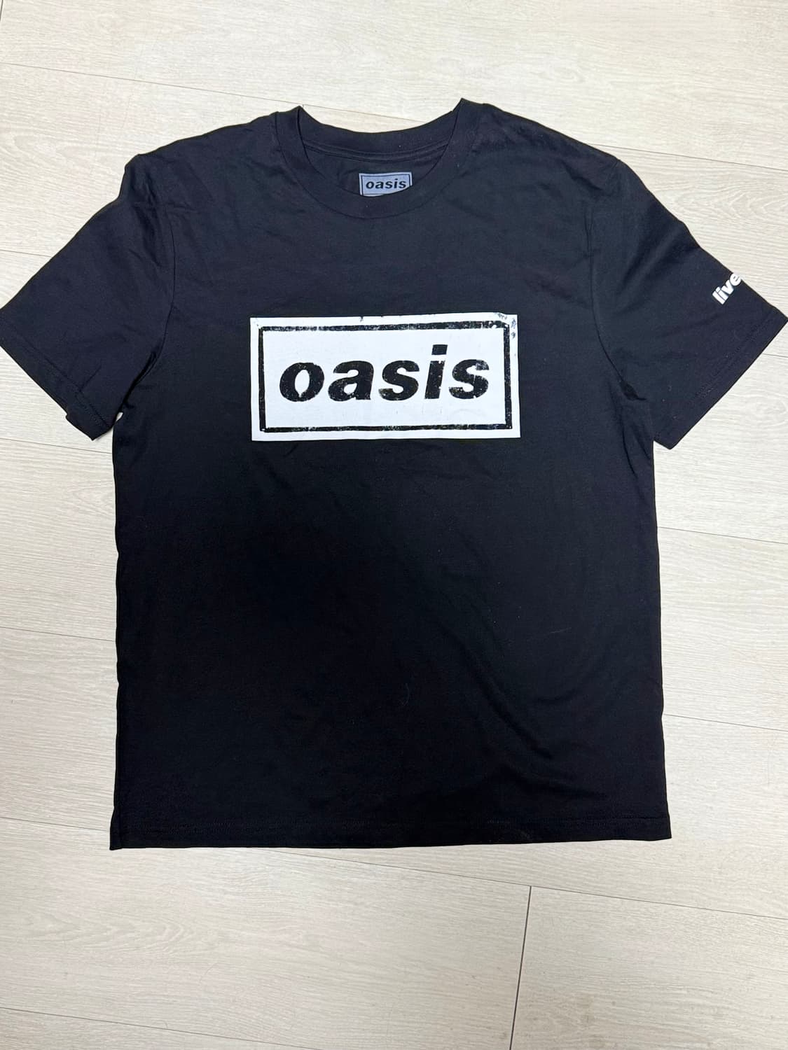 공식 오아시스 라이브25 로고 티셔츠 상품이미지2