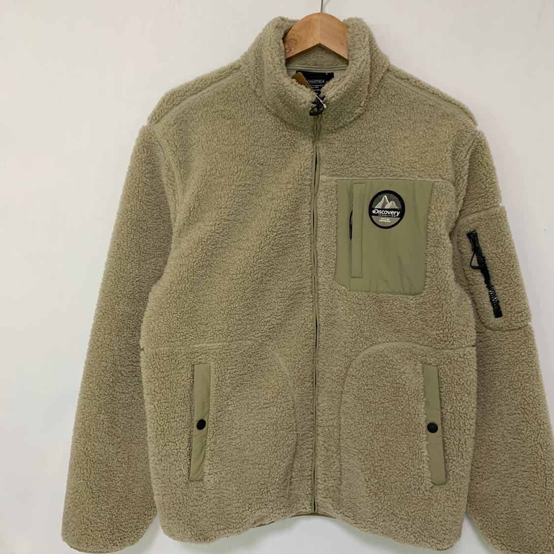 디스커버리 플리스 자켓 후리스 집업 베이지 100 남녀공용 신칠라st 상품이미지3