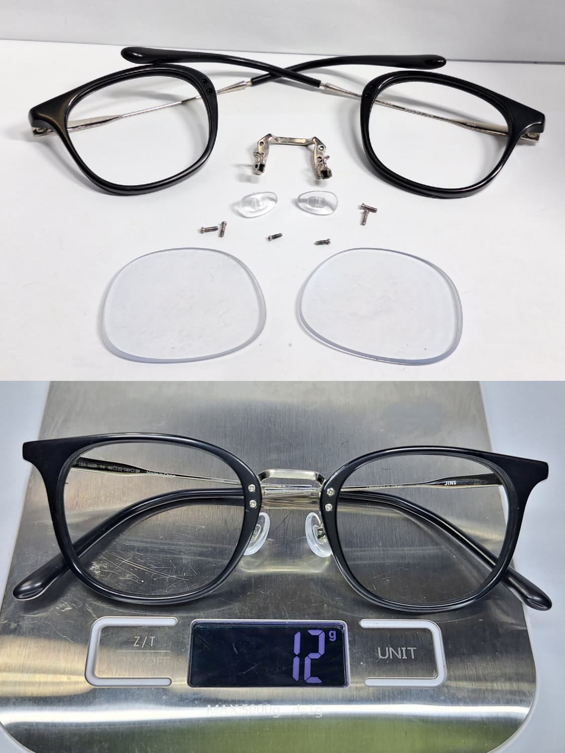 JINS 진스 MCF-18A-162 클래식 콤비네이션 안경테 안경/일본  상품이미지5