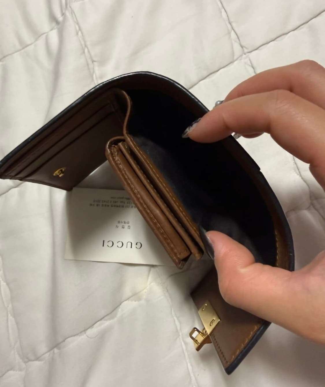 구찌 GG수프림 반지갑 블랙/베이지 상품이미지4