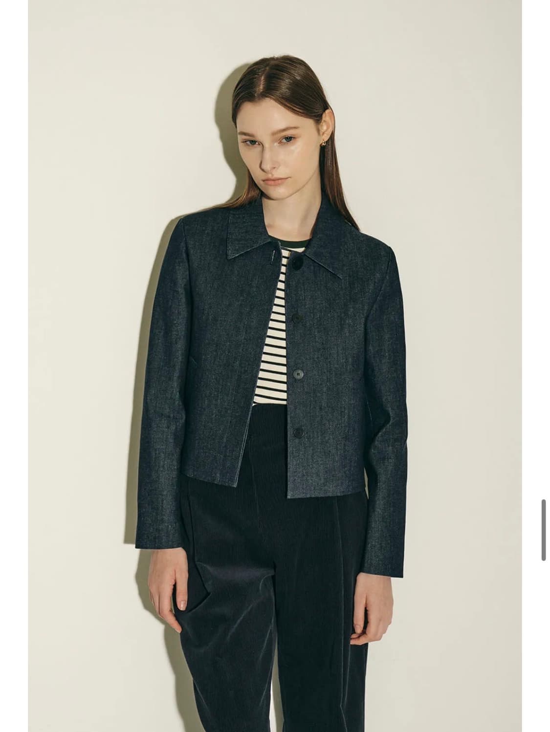 준바이준케이 데님 싱글 크롭 자켓  상품이미지6