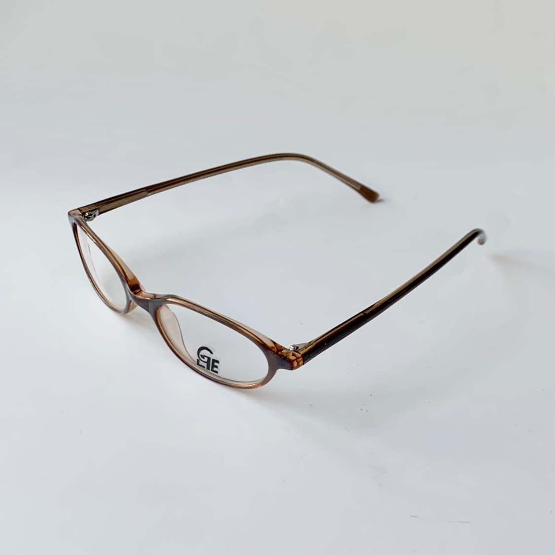 765 데드스탁 뿔테 오벌 라운드 브라운 빈티지안경 상품이미지4