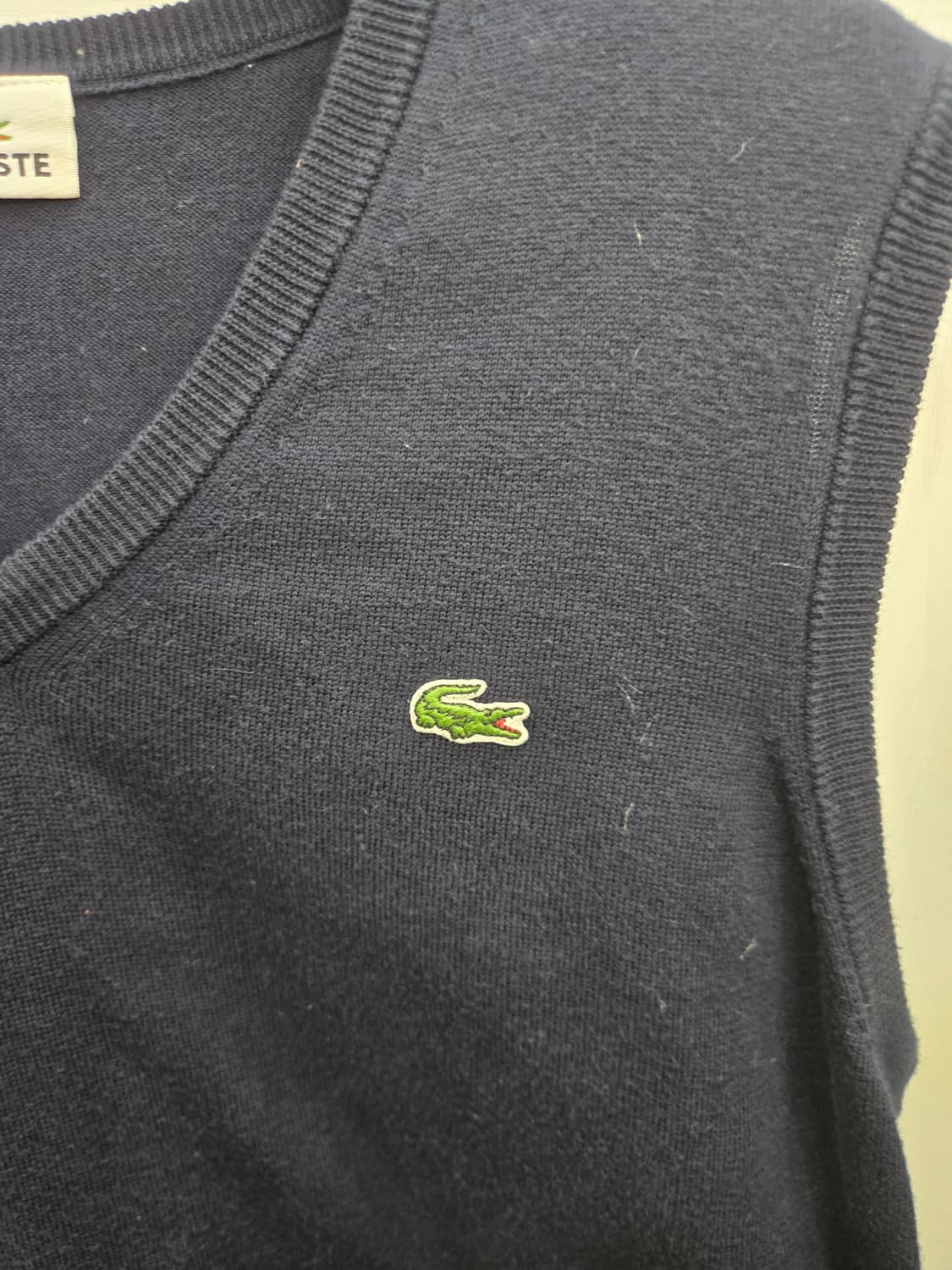 4사이즈)) LACOSTE 라코스테 나시 조끼! 네이비 색상! 상품이미지2