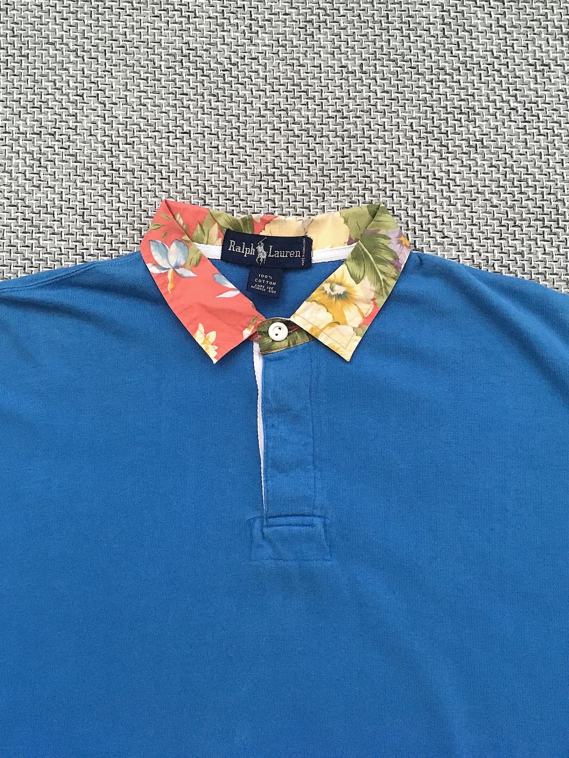 90s Hawaiian collar boxed-fit rugbyshirt 상품이미지1