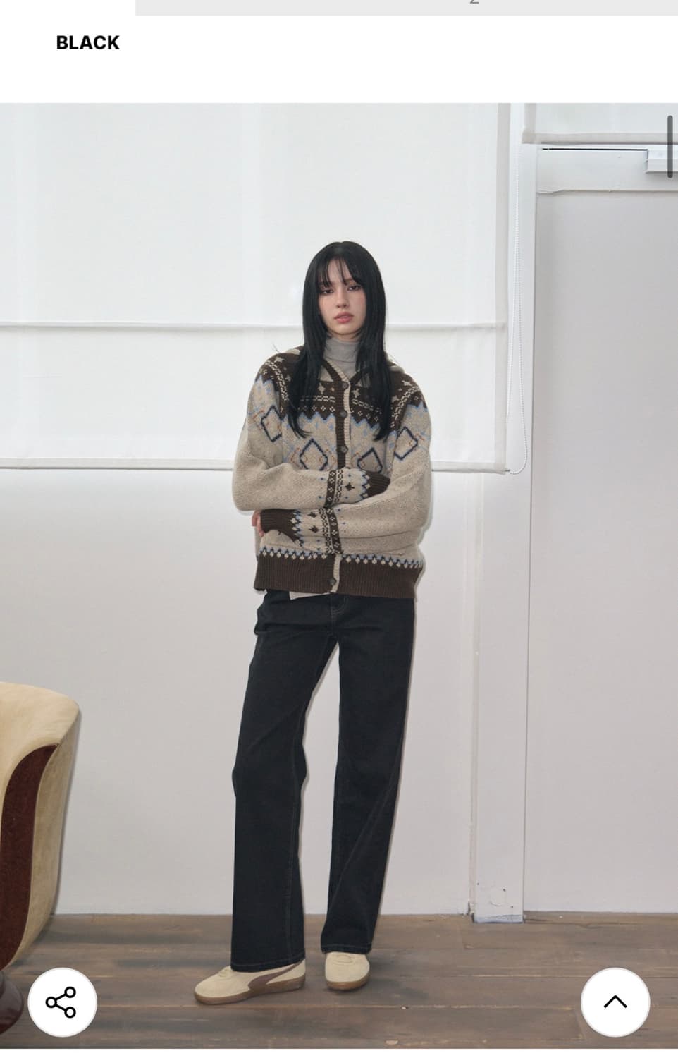 (M) 레더리 포켓 스티치 스트레이트 데님 팬츠 [BLACK] 판매 상품이미지3