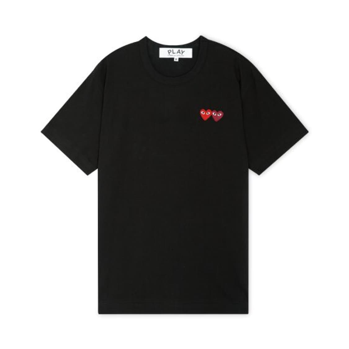 M 꼼데가르송 더블 하트 와펜 공용 반팔티 상품이미지1