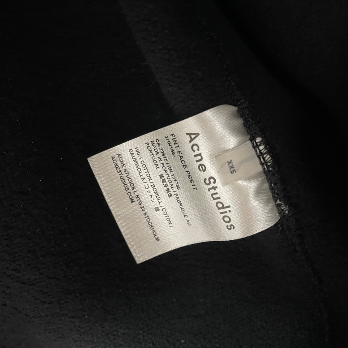 아크네스튜디오 블랙 맨투맨 XXS 상품이미지6
