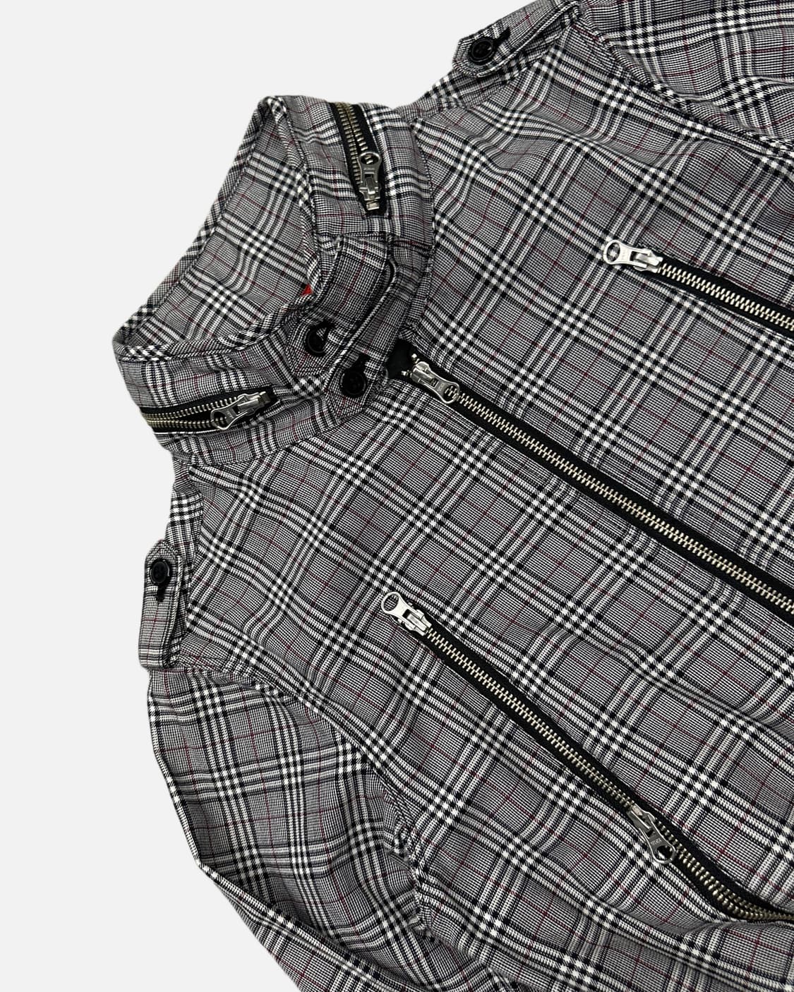 PPFM zipper detail check rider jacket 상품이미지3
