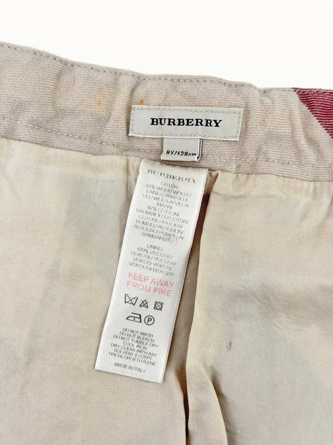 버버리 키즈 체크 플리츠 스커트 상품이미지6