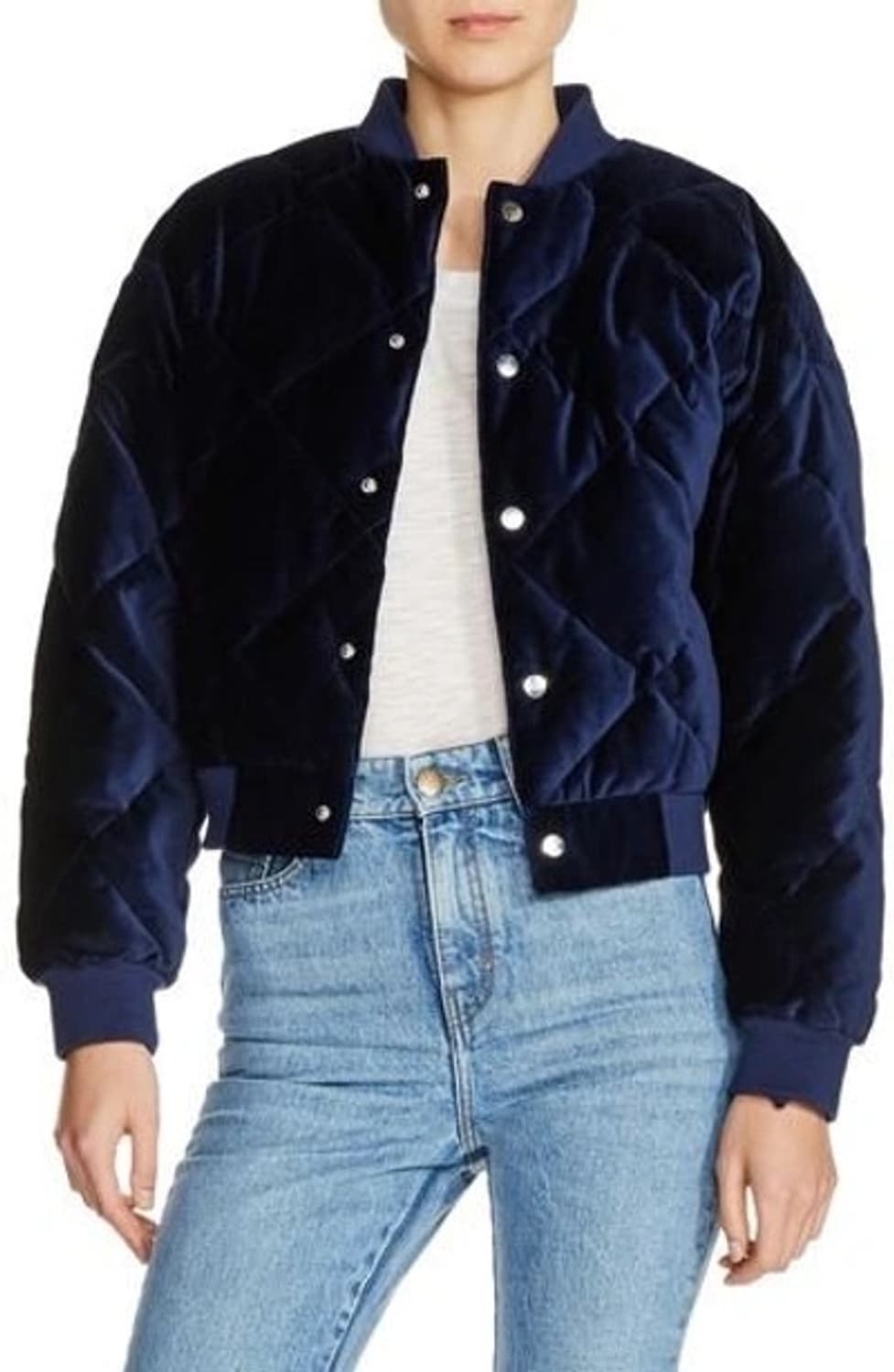 [정가90.새상품급] maje 벨벳 봄버 패딩 자켓 마쥬 한섬 상품이미지1